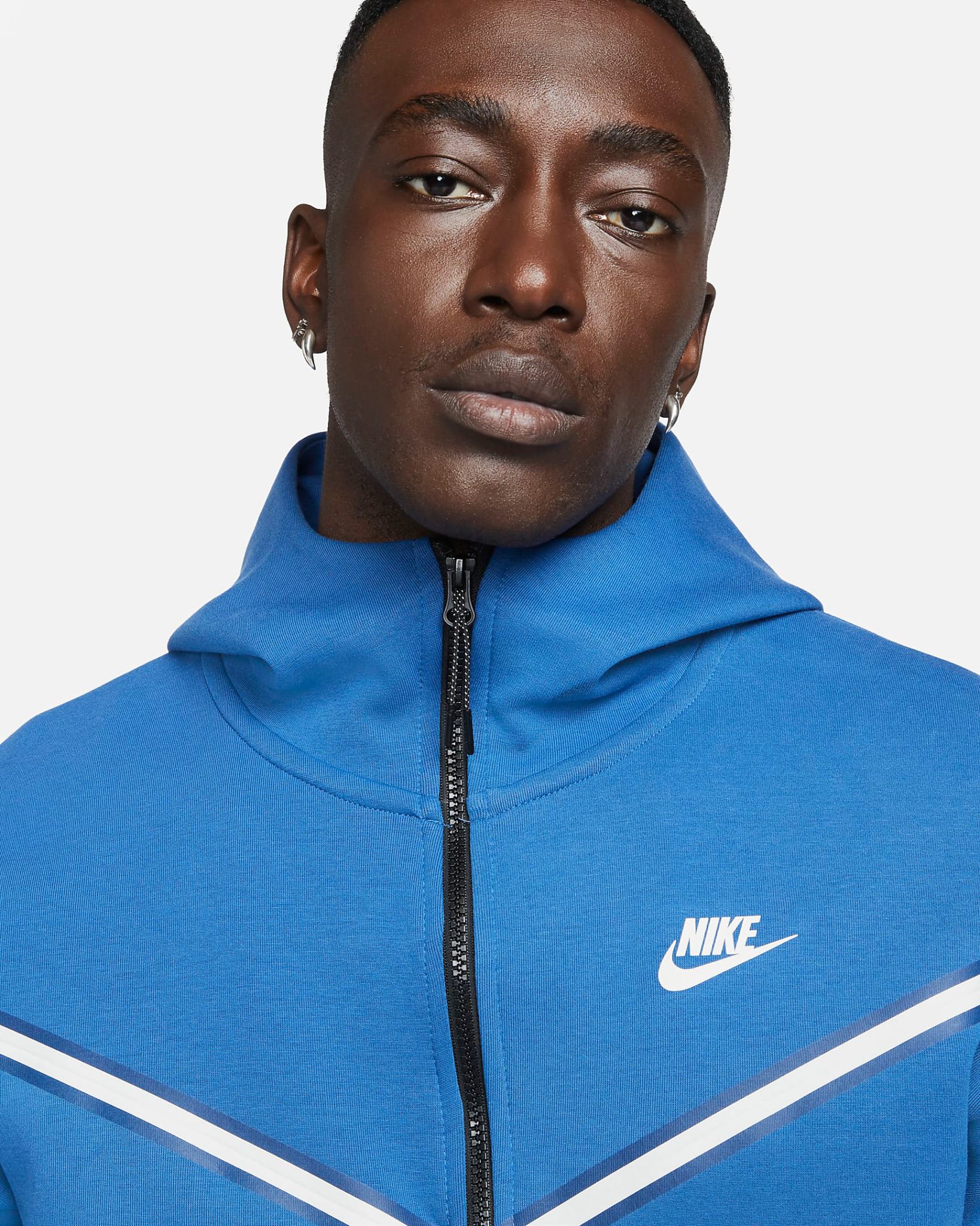 Nike Tech Fleece Hoodie in Dark Marina Blue