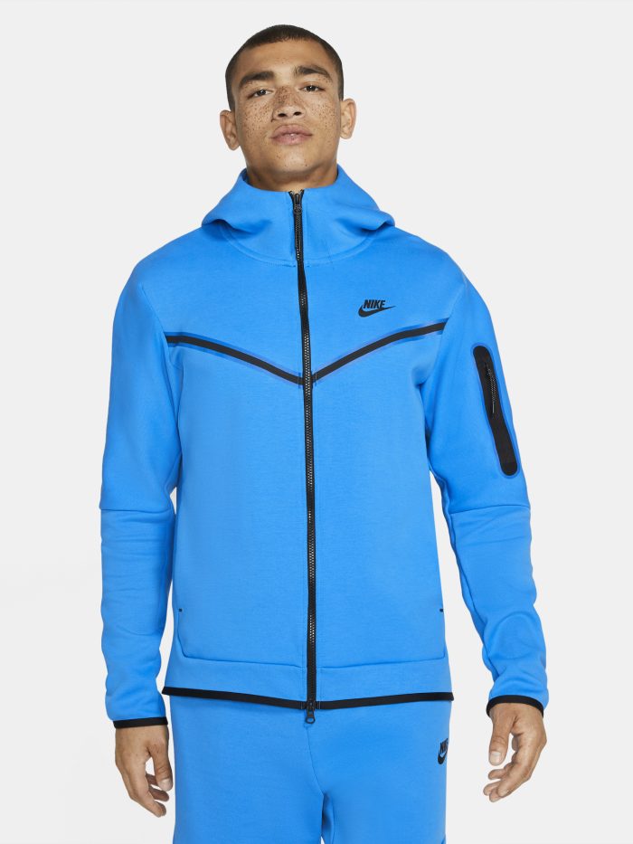 Nike Tech Fleece Hoodie and Pants in Light Photo Blue Black