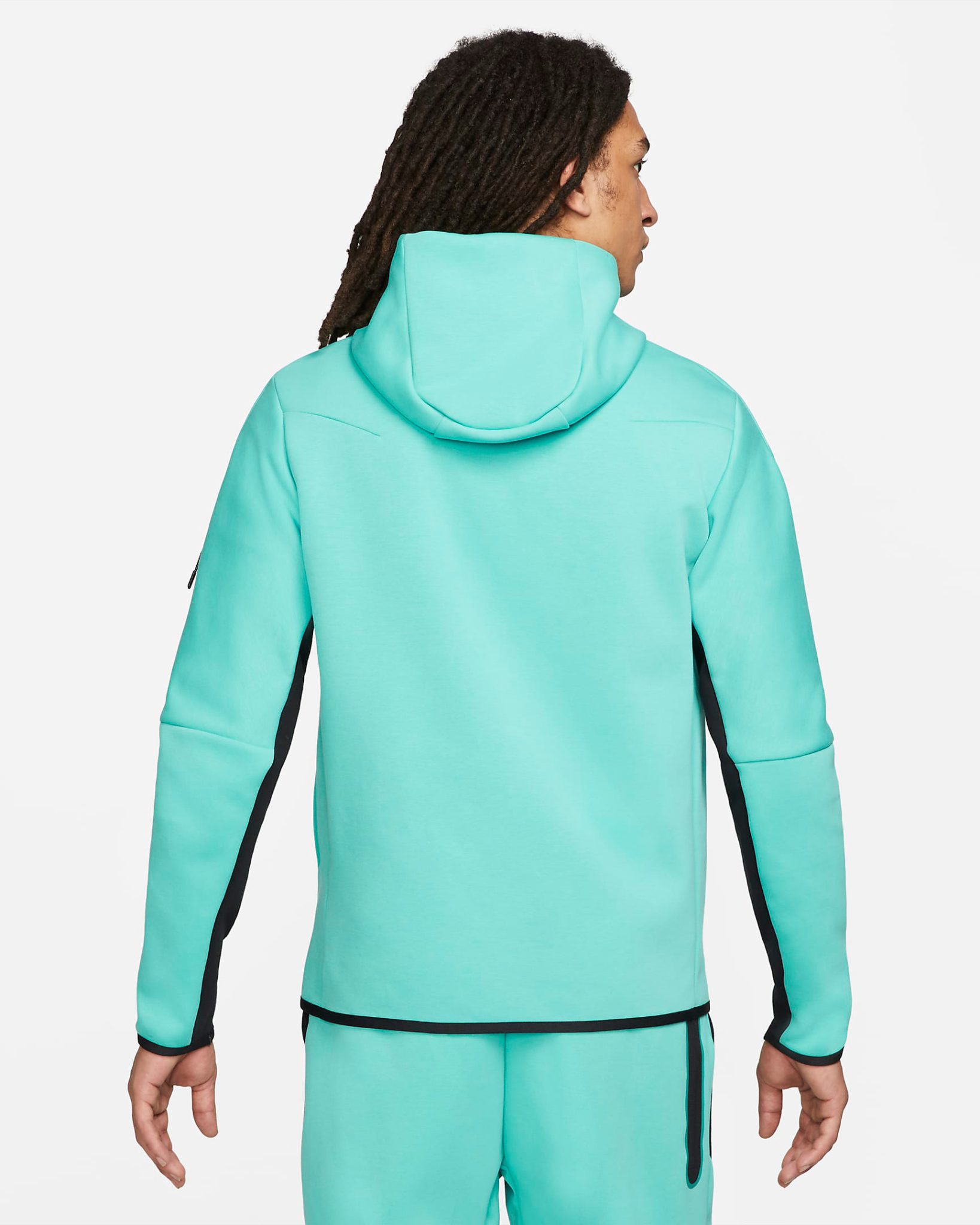 Nike Tech Fleece Hoodie and Pants in Washed Teal Black