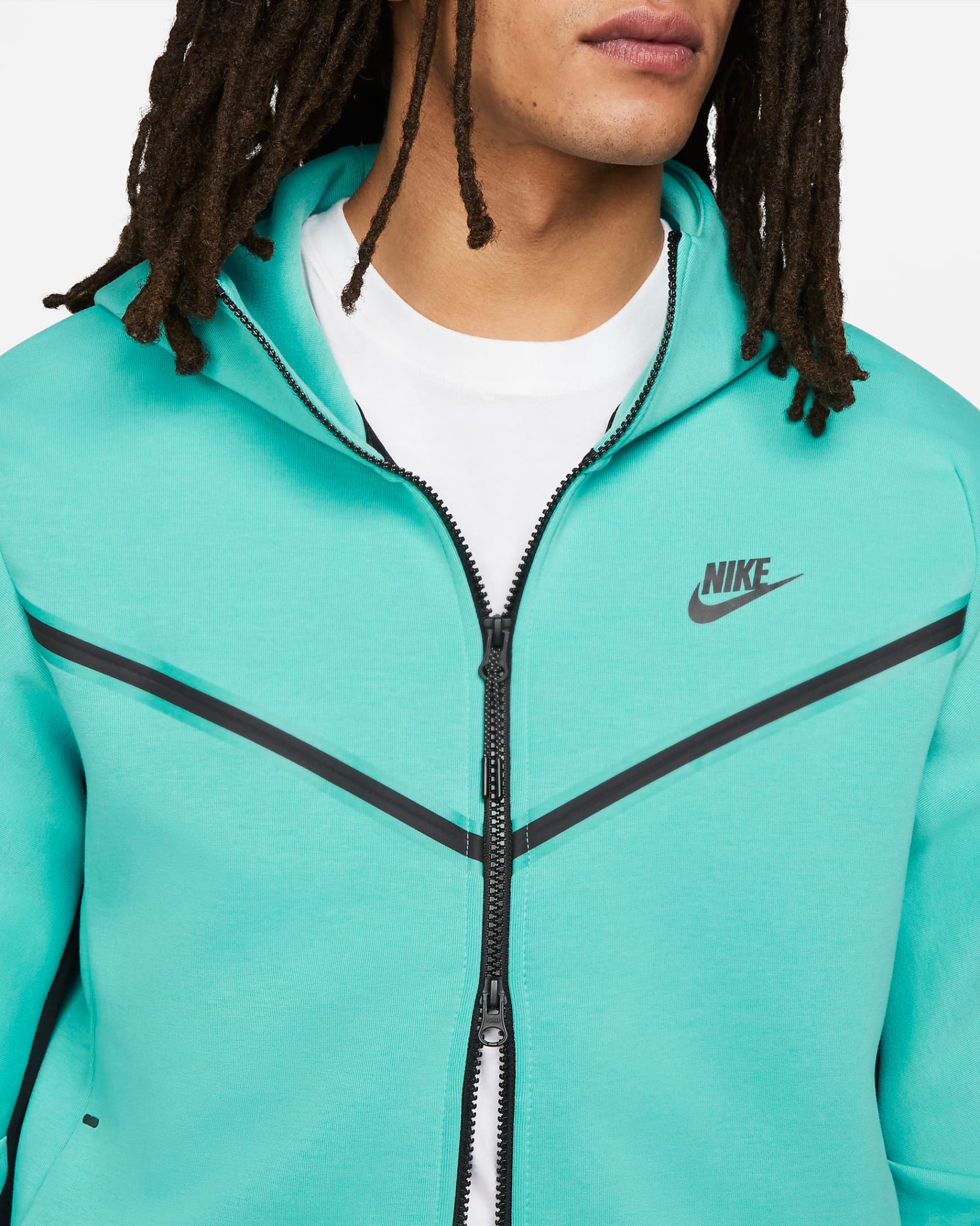 Nike Tech Fleece Hoodie and Pants in Washed Teal Black