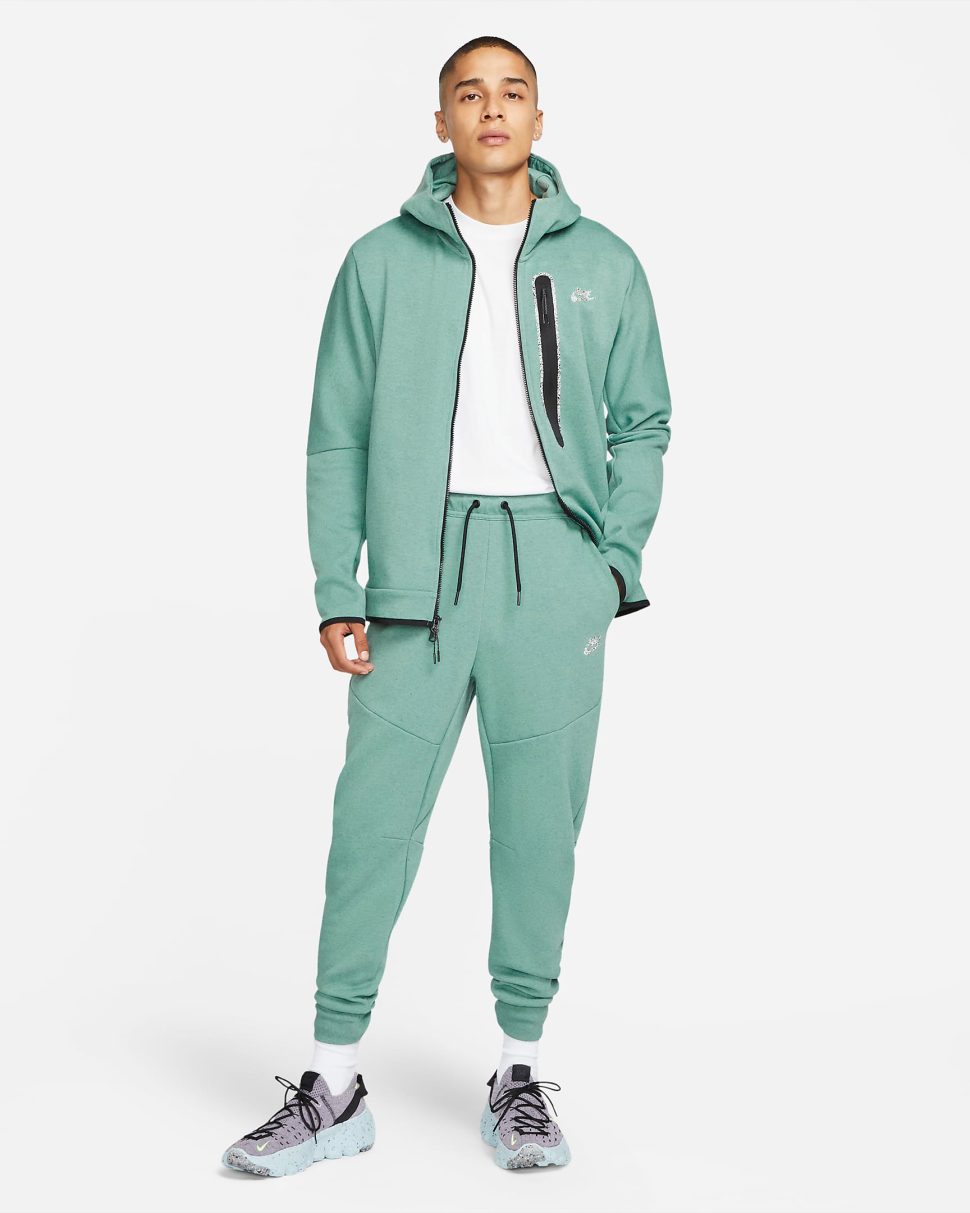 Nike Tech Fleece Hoodie and Jogger Pants Bicoastal Heather