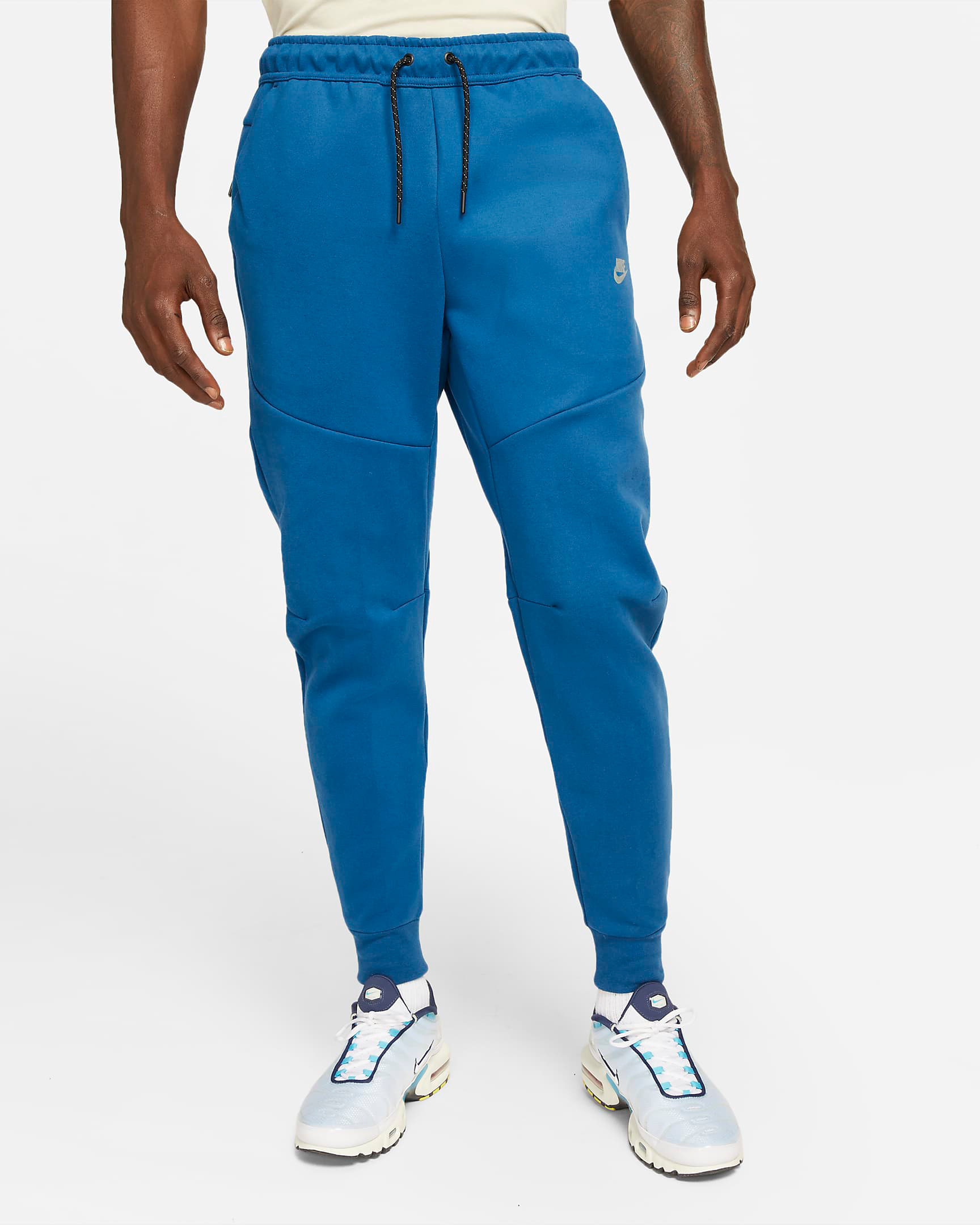 Nike Tech Fleece Jogger Pants in Court Blue and Black