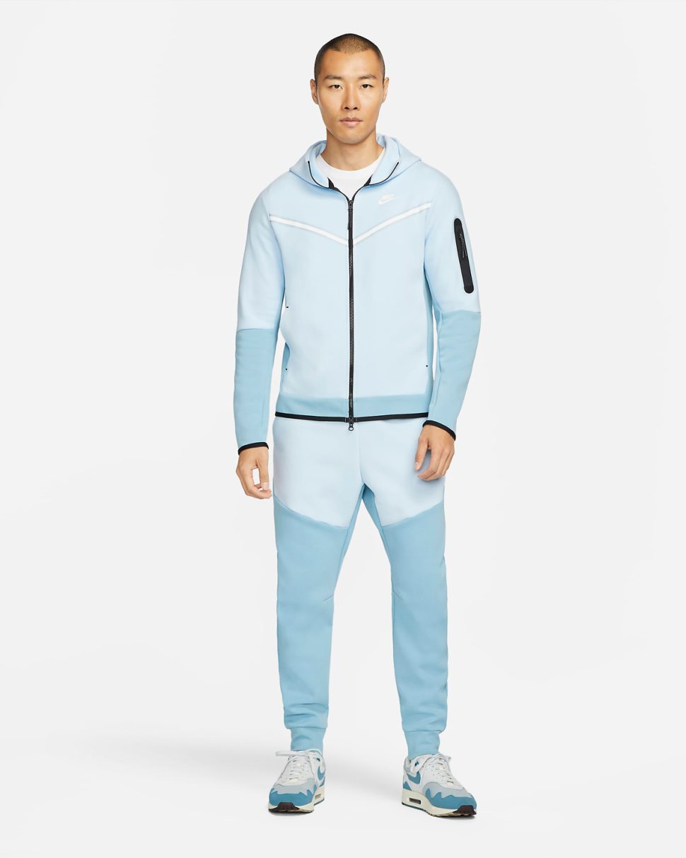 celestine blue tech fleece joggers