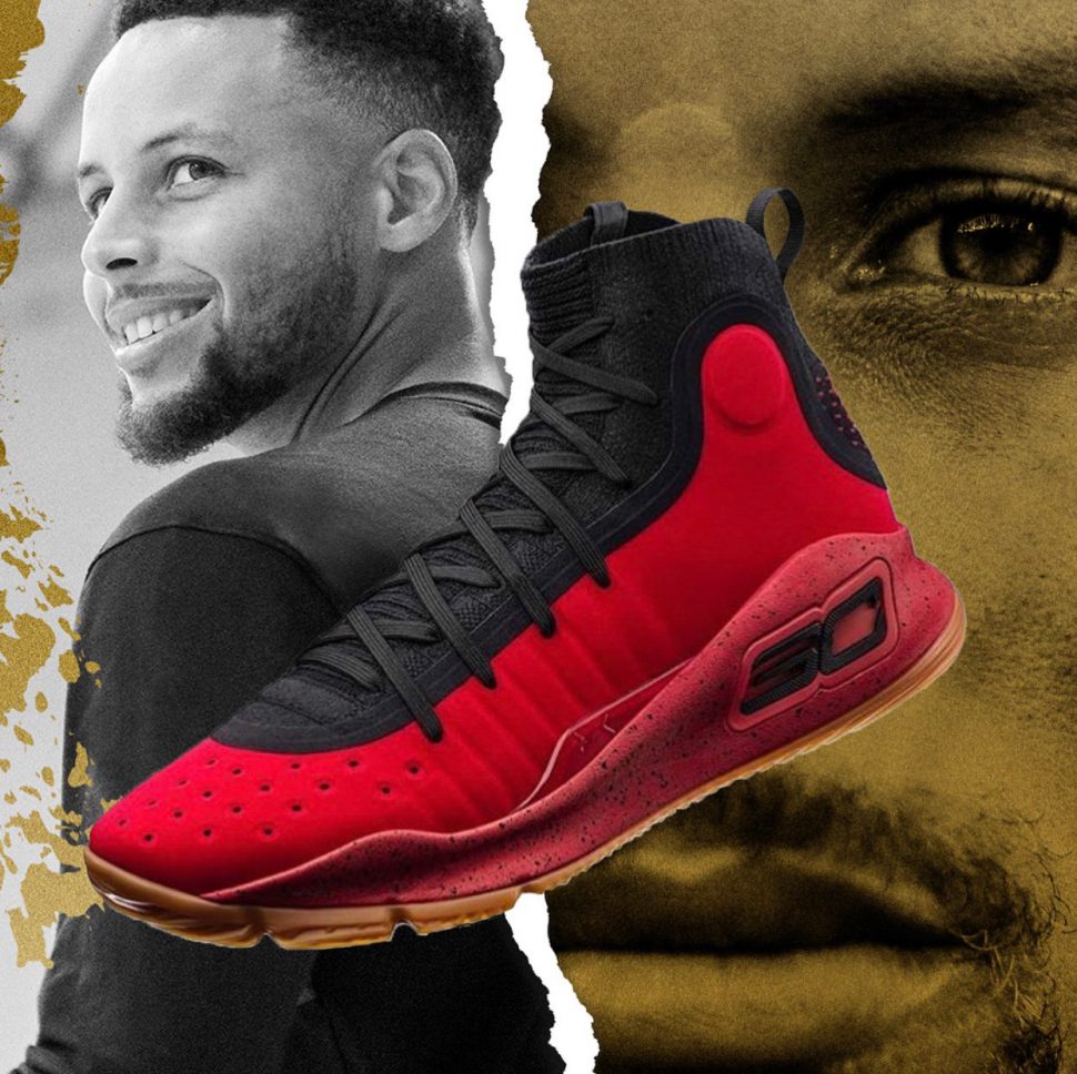 curry 4 red and white