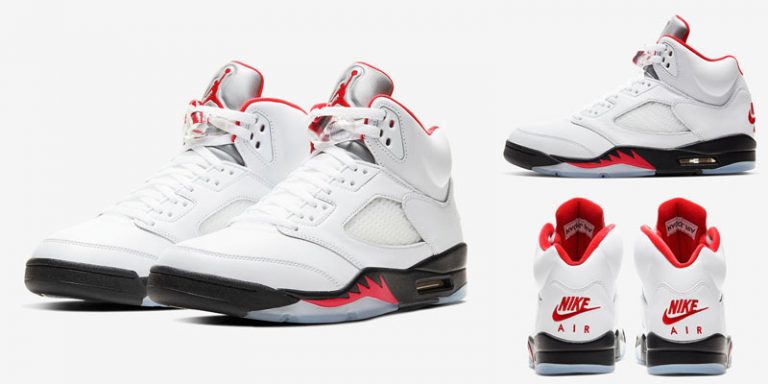 fire red 5s finish line